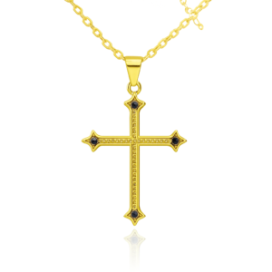 Collar Cruz Tallada Circonitas